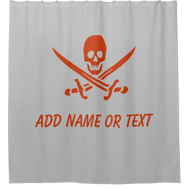 Pirate Piratenflagge Duschvorhang (Vorderseite)