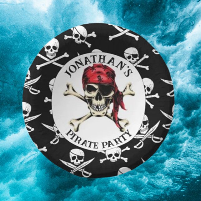 Pirate-PIRATENFLAGGE Pappteller (Serve your favorite treats with Pirate JOLLY ROGER Paper Bowls)
