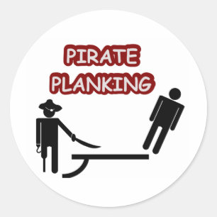 Pirate Planking Runder Aufkleber