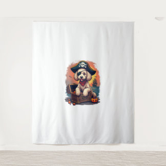 Pirate Poodle Plunder Wandteppich