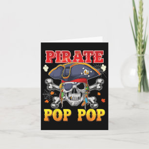 Pirate Pop-Pop Skull Crossbones Halloween Kostüm Karte