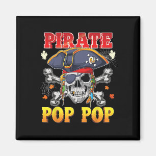 Pirate Pop-Pop Skull Crossbones Halloween Kostüm Magnet