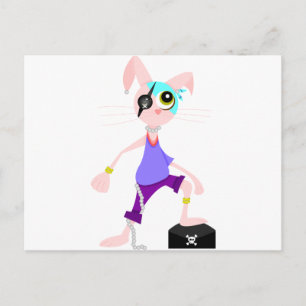 Pirate Rabbit Postkarte