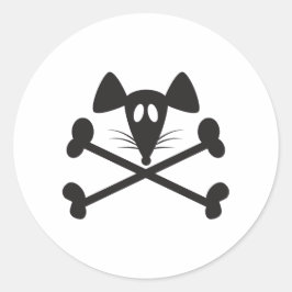 Pirate Rodent Runder Aufkleber