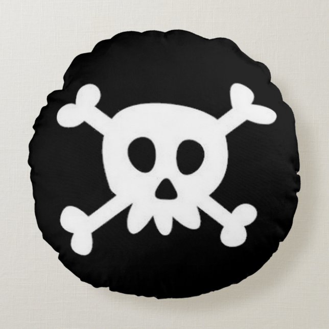Pirate Round Pillow Rundes Kissen (Vorderseite)