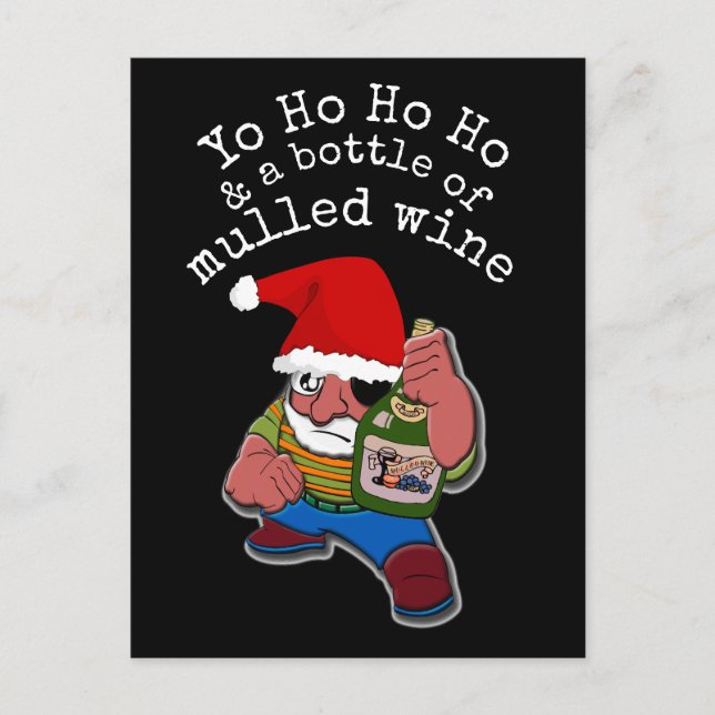 Pirate Santa Feiertagspostkarte (Vorderseite)