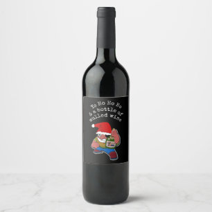 Pirate Santa Funny Mulled Wein Weihnachten Weinetikett