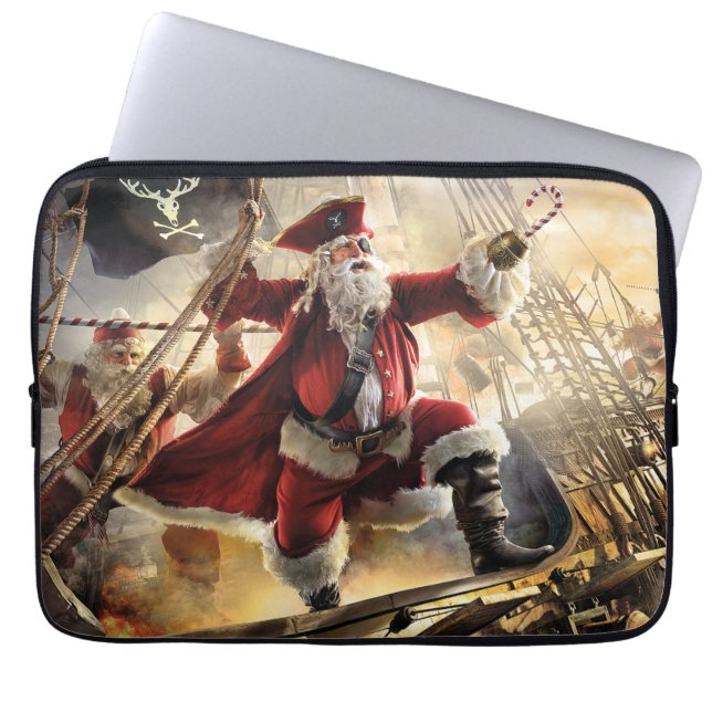 Pirate Santa Laptopschutzhülle (Vorderseite)