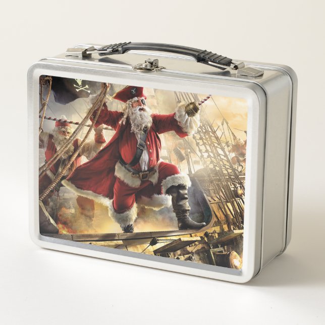 Pirate Santa Metall Brotdose (Vorderseite)