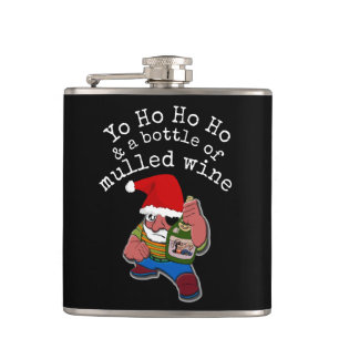 Pirate Santa Mulled Wein Weihnachten Flachmann