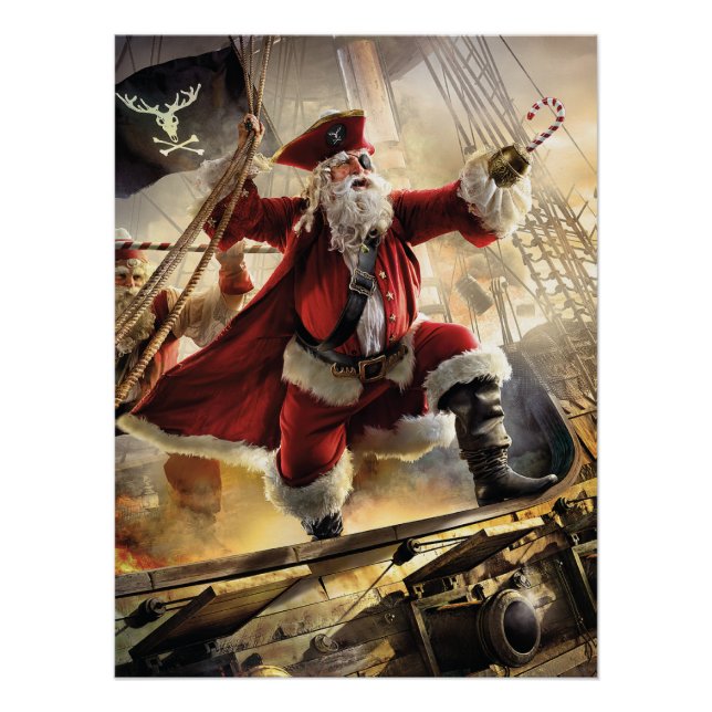 Pirate Santa Poster (Vorderseite)