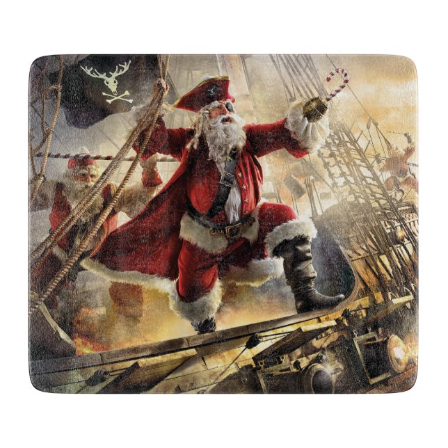 Pirate Santa Schneidebrett (Vorderseite)