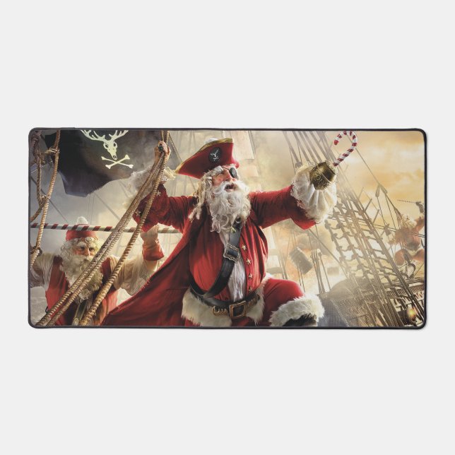 Pirate Santa Schreibtischunterlage (Vorderseite)
