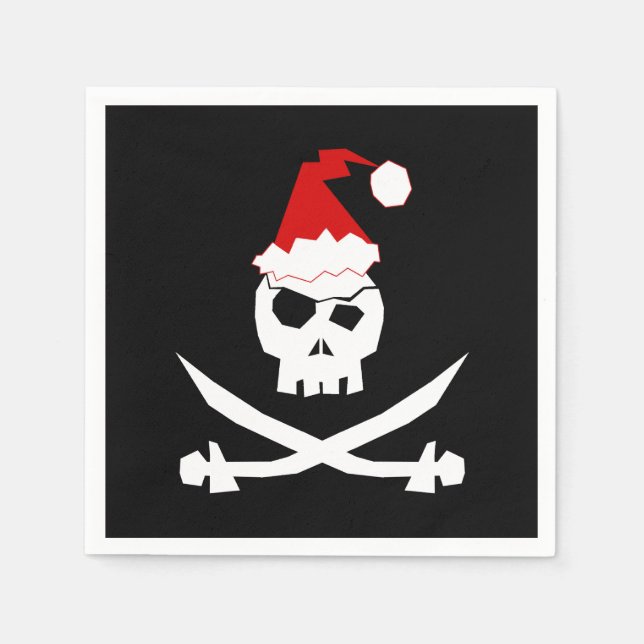 Pirate Santa Serviette (Vorderseite)