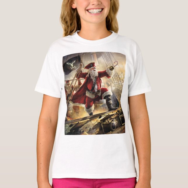 Pirate Santa T-Shirt (Vorderseite)