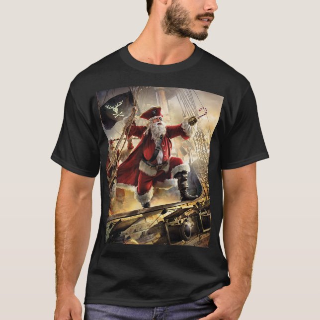 Pirate Santa T-Shirt (Vorderseite)