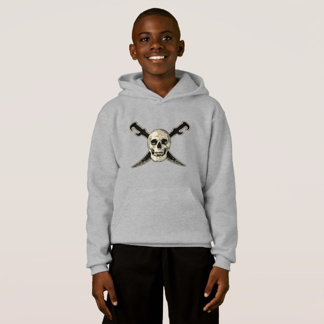 Pirate (Schädel) - Kinderpullover-Hoodie Hoodie (Vorne ganz)