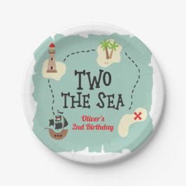 Pirate Schatzkarte 2 das Meer 2. Geburtstag Pappteller