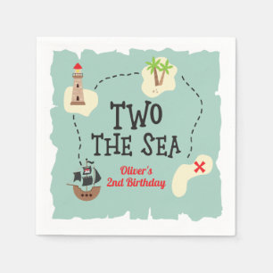 Pirate Schatzkarte 2 das Meer 2. Geburtstag Serviette