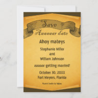 Pirate Scroll Save the Date einladen