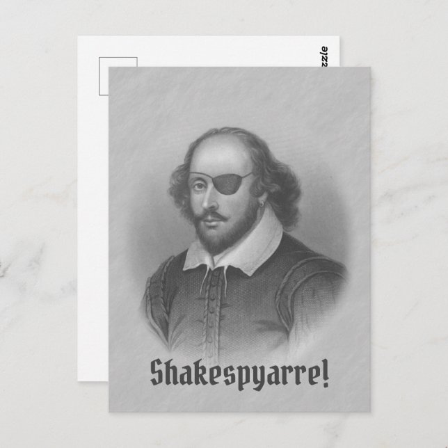 Pirate Shakespeare Postkarte (Vorne/Hinten)