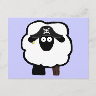 Pirate Sheep Postcards Postkarte