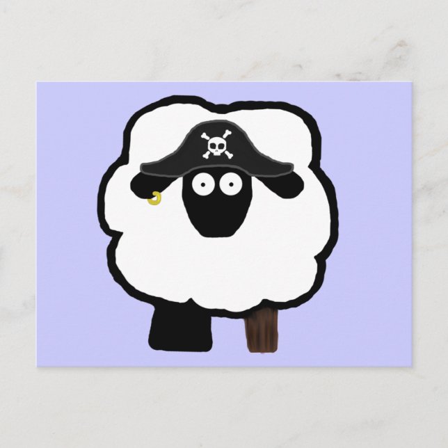 Pirate Sheep Postcards Postkarte (Vorderseite)