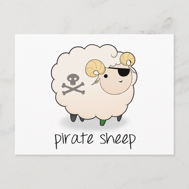 Pirate Sheep Postkarte (Vorderseite)