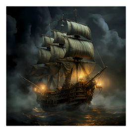 Pirate Ship Art Series - Erste Ausgabe #18 Poster