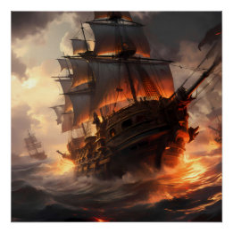 Pirate Ship Art Series - Erste Ausgabe #20 Poster