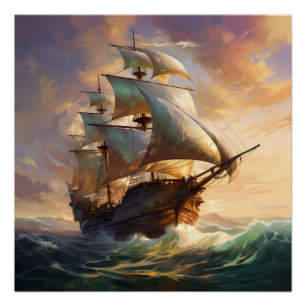 Pirate Ship Art Series - Erste Ausgabe #33 Poster