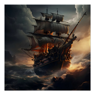 Pirate Ship Art Series - Erste Ausgabe #38 Poster