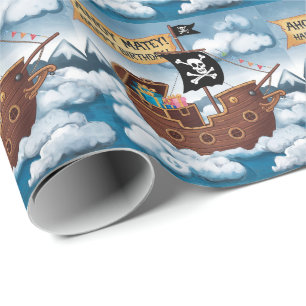 Pirate Ship Birthday Card - Ahoy Matey! Geschenkpapier