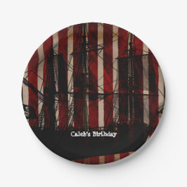 Pirate Ship Grunge Geburtstagsparty Teller