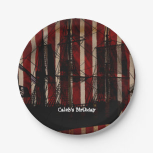 Pirate Ship Grunge Geburtstagsparty Teller