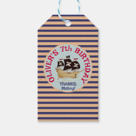 Pirate Ship Kindergeburtstag Party Geschenkanhänger