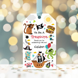 Pirate Ship Pirate Treasure Geburtstagspartei Geschenkanhänger