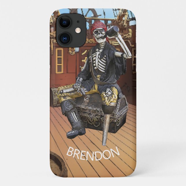 Pirate Ship Skeleton Case-Mate iPhone Hülle (Rückseite)