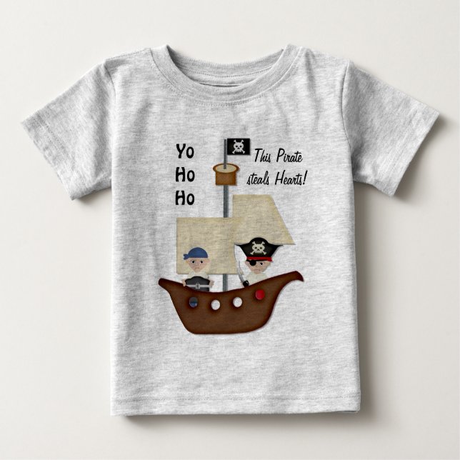Pirate Ship Treasure Baby Baby T-shirt (Vorderseite)