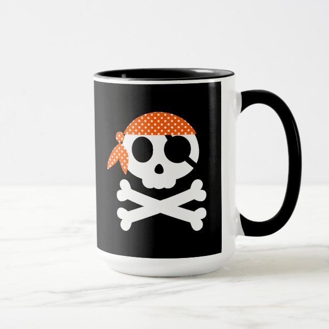 Pirate Skeleton Bandanna Tasse (Rechts)