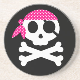 Pirate Skeleton Skull Bandanna Sandstein Untersetzer