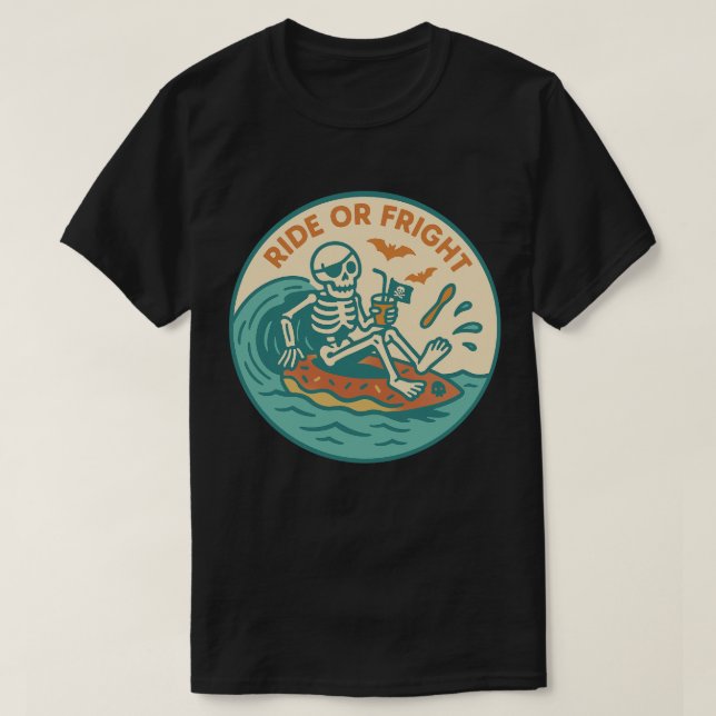Pirate Skeleton Summer Spooky T-Shirt (Design vorne)