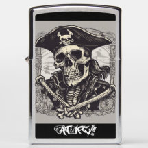 Pirate Skeleton Zippo Lighter