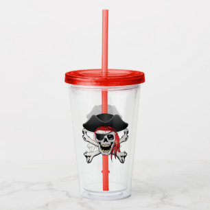 Pirate Skull Acryltrinkbecher