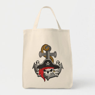 Pirate Skull Anchor Tragetasche