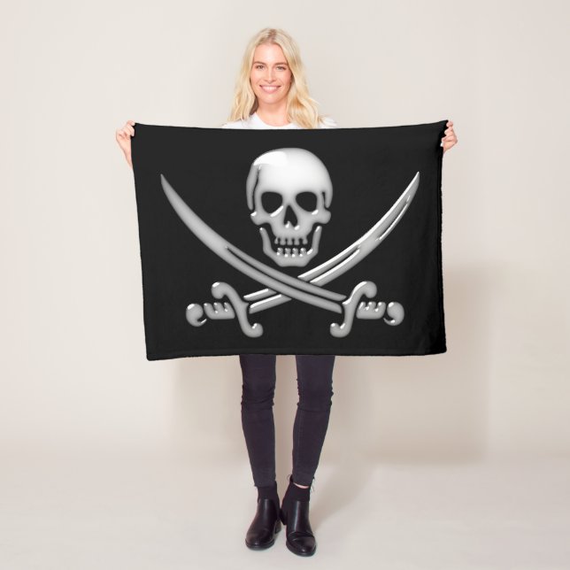 Pirate Skull and Sword Crossbones (TLAPD) Fleecedecke (Beispiel)