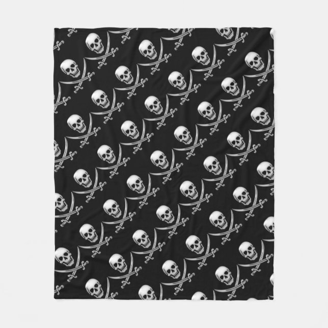 Pirate Skull and Sword Crossbones (TLAPD) Fleecedecke (Vorderseite)