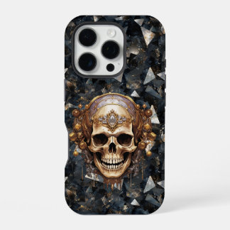 Pirate Skull auf Black Diamonds iPhone / iPad Gehä 16 Pro Hülle