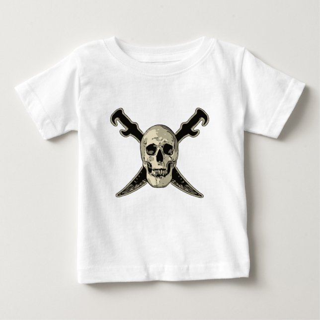 Pirate (Skull) - Baby Fine Jersey T - Shirt (Vorderseite)