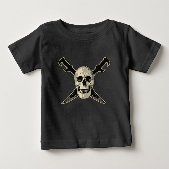 Pirate (Skull) - Baby Fine Jersey T - Shirt (Vorderseite)